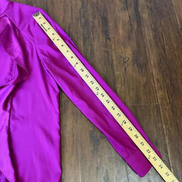 NWT PARKER Ciani Cascading Ruffle L/S Blouse Keyhole in Deep Plum - Picture 15 of 15